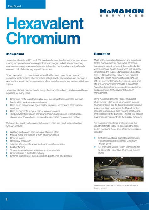 chromium sheet metal|hexavalent chromium epa fact sheet.